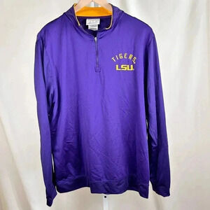 LSU Tigers Size Large 1/4 Zip Adult Champion Louisiana Purple